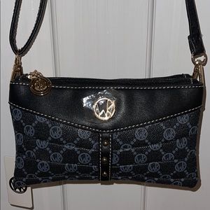 New Wendy Keen double zipper crossbody purse